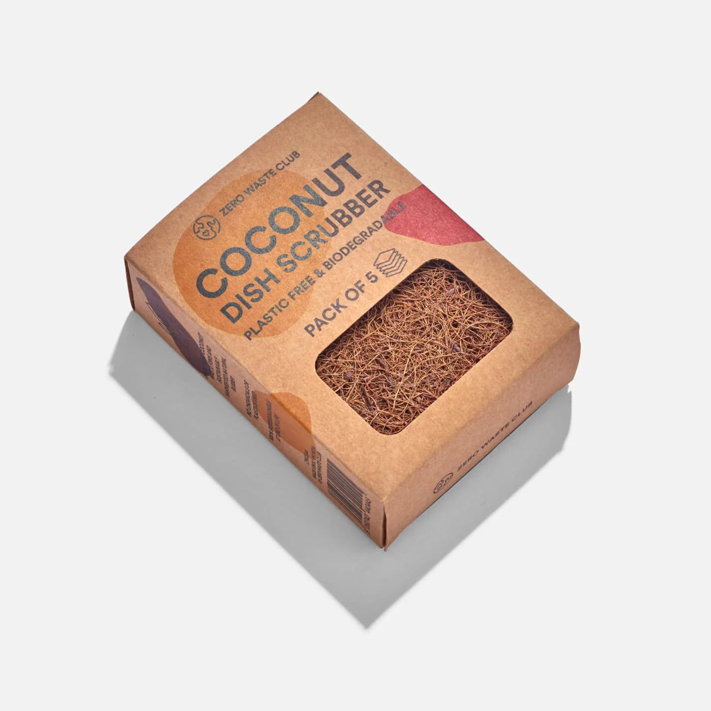 Biodegradable Coconut Kitchen Scourers - Pack of 5